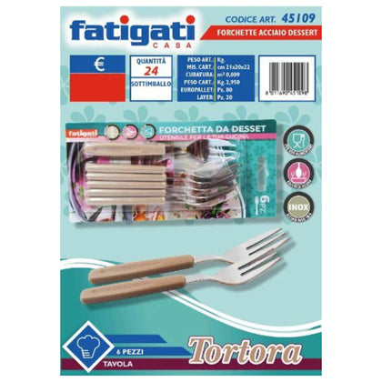 Forchettine Dolce 6Pz Tortora 45109 Fat