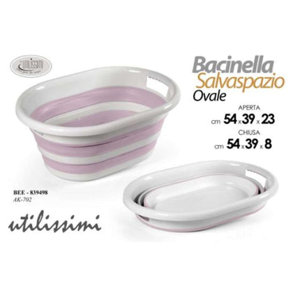 Bacinella Pieghevole Ovale 27Lt 839498 - 54X39X23 Cm