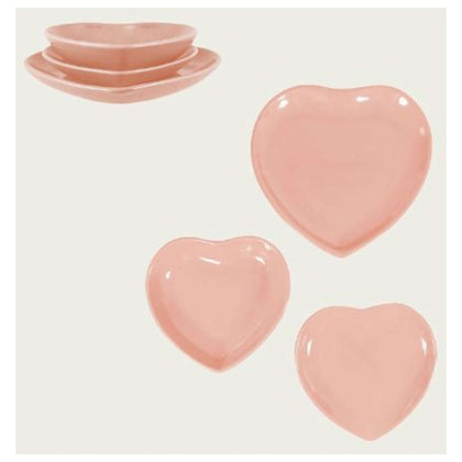 Cuore Piatto Rosa 20Cm Frutta 58048