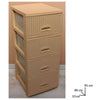 Cassettiera Rattan 4C Beige 37X44X91