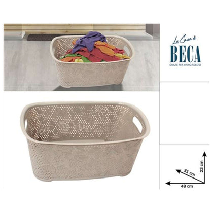 Cesta Bucato Fiore Tort.27Lt 49X31X22