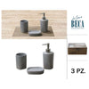 Set Bagno Ceramica 3Pz Tom Grigio 77323