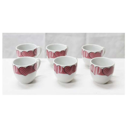 Tazzina Caffe 6Pz S/P Cuori Rosa 77356