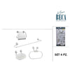 Set Bagno 4Pz Iron P/Rot.+P/Sap.+2 P/Asc