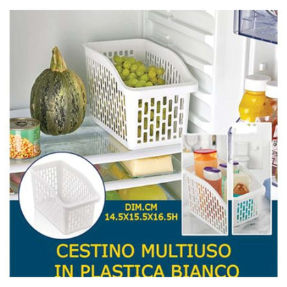 Cestino Multiuso Bco Pl 24X15X16H 8108