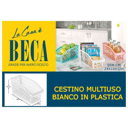 Cestino Multiuso Bco Pl 24X10X12H 77379