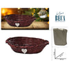 Cesto Marrone Ovale Vimini 49X39X13 Cm