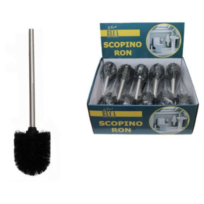 Scopino Wc Manico Met. Ron 8X35Cm Nero