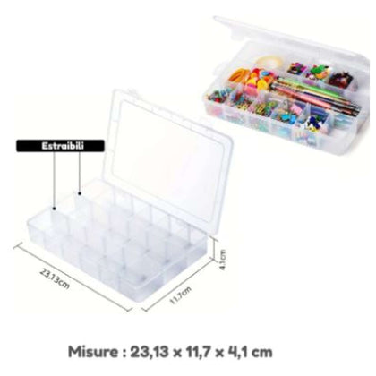 Scatola Organizer Pl 367705 Tresis - 23,13X11,7Xh4,1 Cm