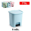 Pattumiera A Pedale 7.5Lt - 24 X 22 X 25,5 Cm