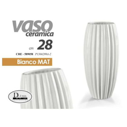 Vaso 28Cm Bianco Mat 589058 Gc