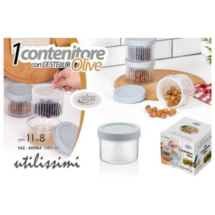 Contenitore Alimentare per Olive a Vite - 11x8 cm