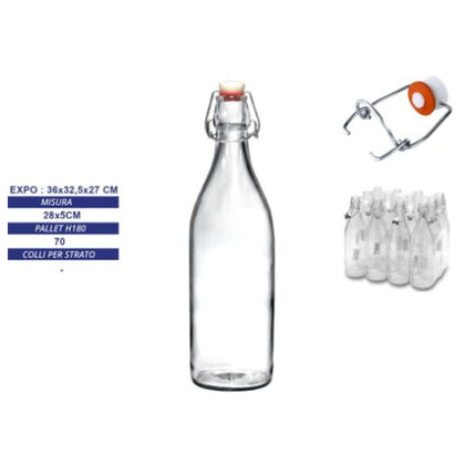 Bottiglia Costolata Liscia 1Lt 000879 Tr