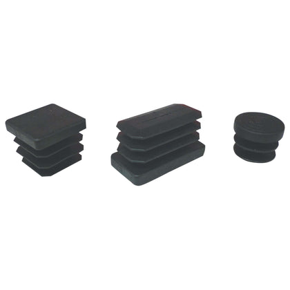 Puntali Alettati Tondi 32 Mm Plastica Nero - 100 Pz