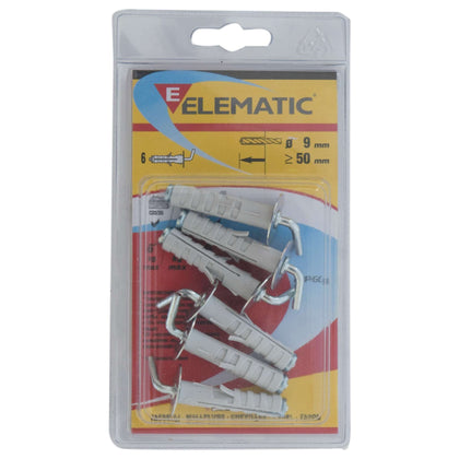 Elematic Blister Tassello Enp Gc 9 Gancio Cor. 6 Pz - 8 Cf