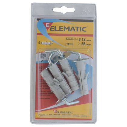 Elematic Blister Tassello Enp Gc12 Gancio Cor. 4 Pz - 8 Cf