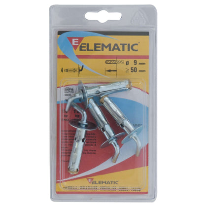 Elematic Blister Tassello T61 V 9 Con Vite 4 Pz - 8 Cf