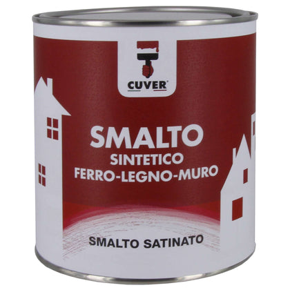 Smalto Cuver 0,750 L Satinato Nero - 6 Pz