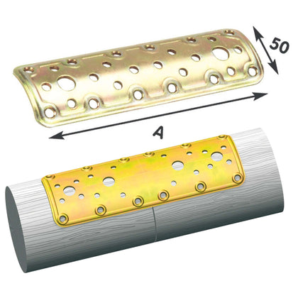 Piastra Diritta Acc. Trop Art.900 Tonda 50X160Mm - 25 Pz