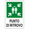 Targa Punto Di Ritrovo 300X200 Alluminio Norma Eu