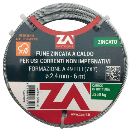 Cavetto Acciaio Zincato Antigiro 133F D 5 25 M