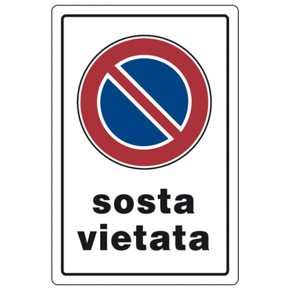 Targa Segnaletica Sosta Vietata - 10 Pz