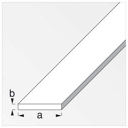 Profilo Bianco H.200 Cm Piatto 20X2 Mm - 5 Pz