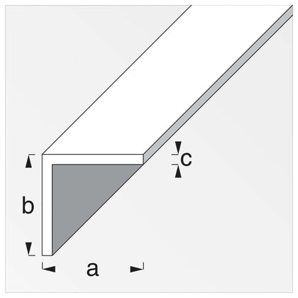 Profilo Bianco H.200 Cm Angolare 10X10X1 Mm - 5 Pz