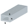 Profilo Argento H.100 Cm Tubo Rettang. 30X15X1 Mm - 5 Pz