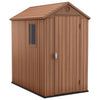 Casetta Keter Darwin Effetto Legno Brown Cm. 125,8X184,5X205H