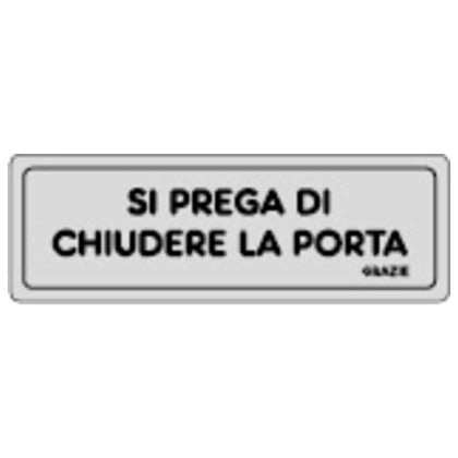 Etichetta Adesiva 150X50 Si Prega Chiudere Porta - 10 Pz