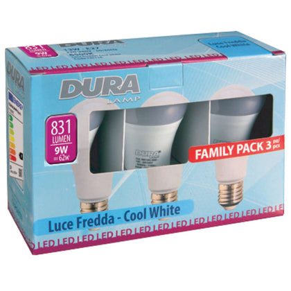 Led Set 3 Goccia 9W E27 Lumen 831-6500K Fredda - 6 Pz