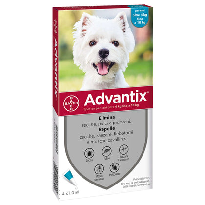 Bayer Advantix Spot On 4 Pipette Cani 4-10 Kg