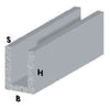 Profilo Argento H.100 Cm Canalino U 10X10X1 Mm - 5 Pz