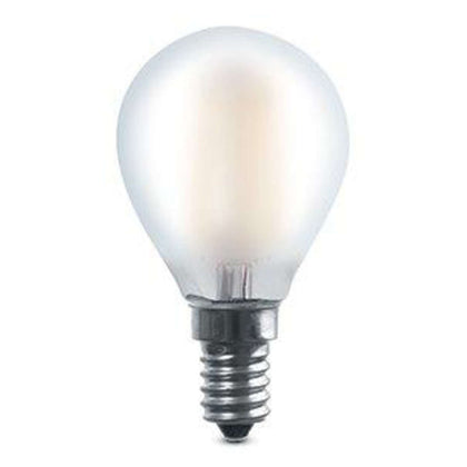 Led Sfera 4We14 -Lumen470-2700K Fil/Sat - 10 Pz