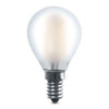 Led Sfera 4We14 -Lumen470-2700K Fil/Sat - 10 Pz