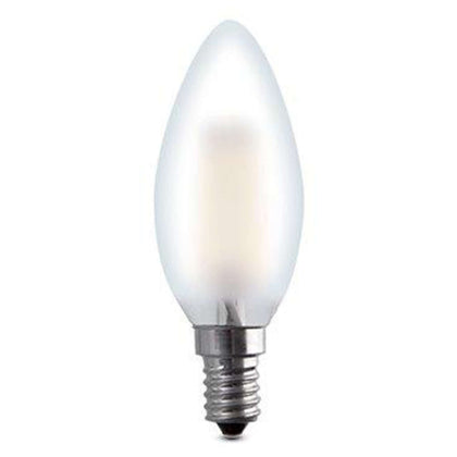 Led Candela 4We14 -Lumen470-2700K Fil/Sat - 10 Pz