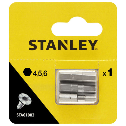 Piranha Stanley Sta61083 (X61083) 3 Inserti Mm.25 Es. 4-5-6