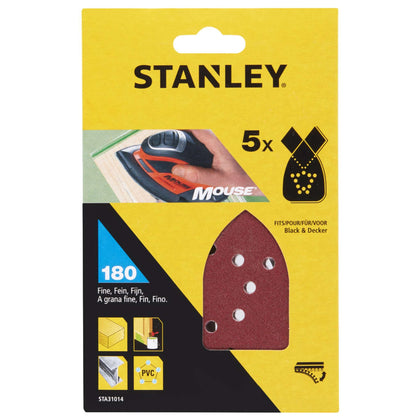 Piranha Stanley Sta31014 (X31014) 5 Fogli Velcro Per Mouse Gr.180