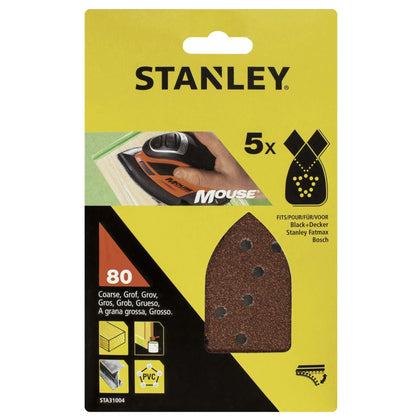 Piranha Stanley Sta31004 (X31004) 5 Fogli Velcro Per Mouse Gr.80
