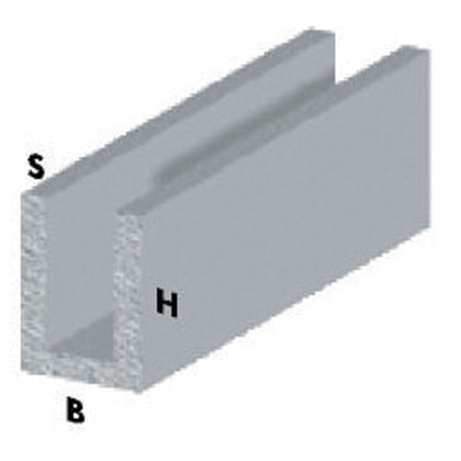 Profilo Cromo H.200 Cm Canalino U 10X10X1 Mm - 5 Pz