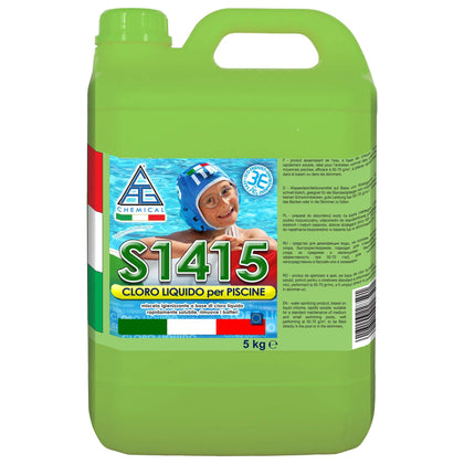 Cloro Liquido Per Piscine Kg. 5 S1415 - 4 Pz