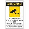 Targa Area Sotto Videosorvegl. 300X200 Alluminio - 10 Pz