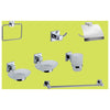 Set Accessori Bagno Cromo Geo - 7 Pezzi - 4 Cf