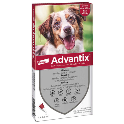 Bayer Advantix Spot On 6 Pipette Cani 10-25 Kg