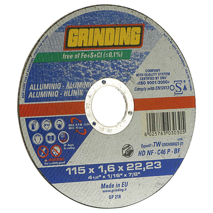 Grinding Disco Per Alluminio D 115X1,6 Mm - 50 Pz