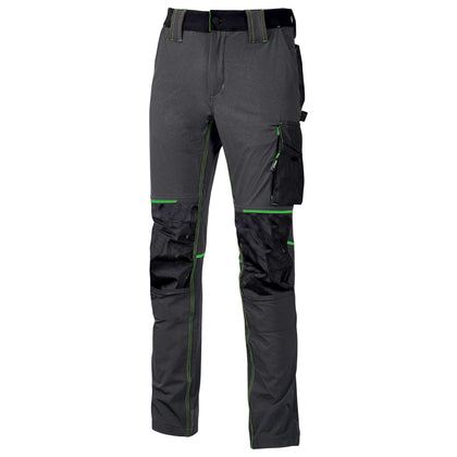 U-Power Pantalone Atom Slim Fit Grigio-Verde Tg.M