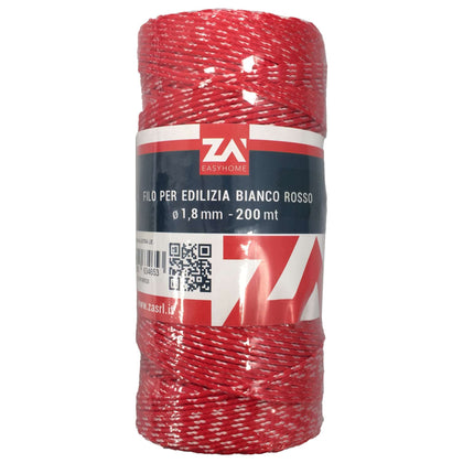 Filo Per Edilizia 1,8 Mm Cf 200 M Rosso/Bianco