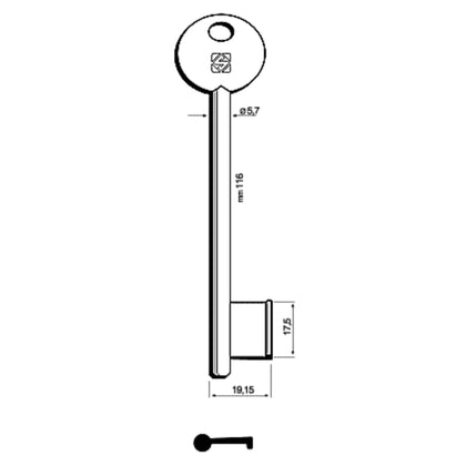 Chiavi Silca Patent Corni Disp 6P7S Ni - 5 Pz