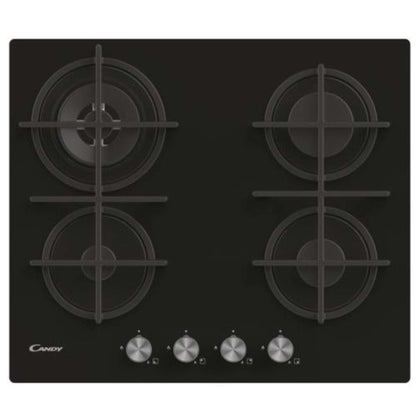 Piano Cottura A Gas 60Cm - 4 Fuochi - Vetro Nero (Cvg6Br4Wpb)